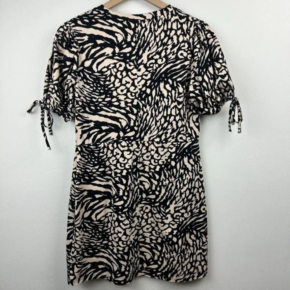 Topshop Dress Womens Size 6 Animal Print Leopard Cheetah Print Ponte Knit Ladies - Picture 3 of 10